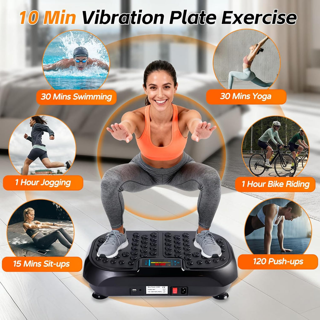 Skiennix Vibration Plate - Full Body Fitness Machine for Lymphatic Drainage | Home Gym Equipment