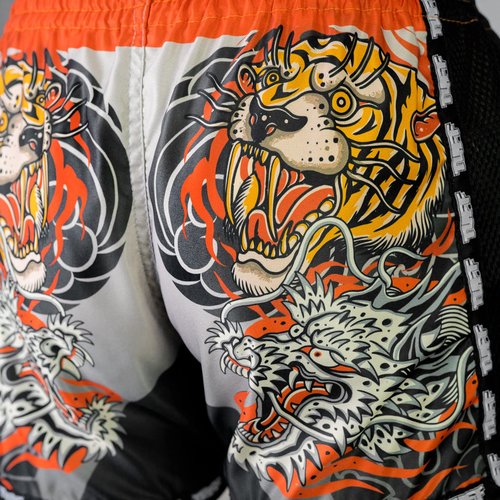Brown Muay Thai Shorts MSC101 Yant Narai by TUFF Sport