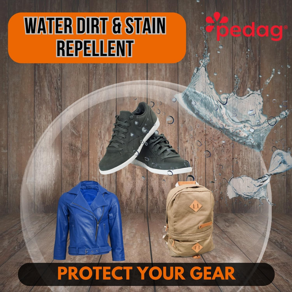 Pedag PFAS-Free Waterproofer | German Made | Heavy Duty Waterproof and Stain Repellent | Canvas & Fabric Spray Protector | Waterproofing Spray and Guard for Boots, Shoes, Tents, Hats, Jackets | 1 Can