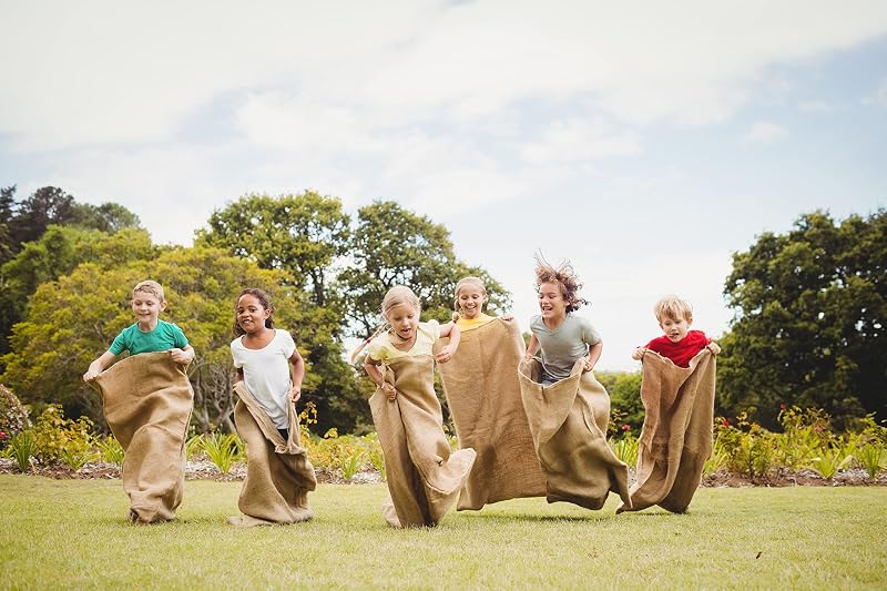 10 Pack 24x39 Large Potato Sack Race Bags - 100% Jute Burlap Burlap Sacks