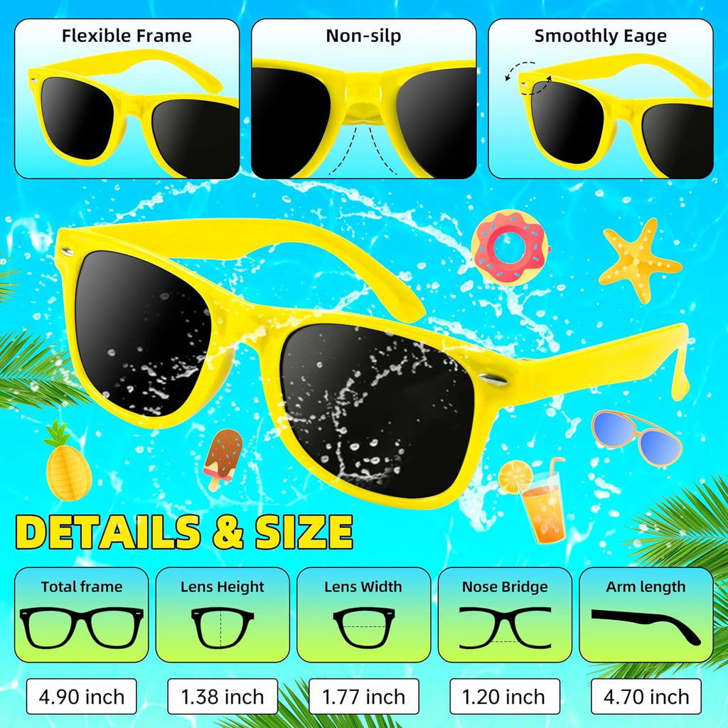 OCTERIC Kids Sunglasses - Fun Party Favors for Boys and Girls | Bulk Pack for Events