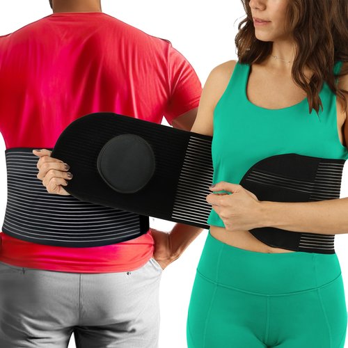 Hernia Belt for Men or Women | C Section Belly Binder & Abdominal Binder | Post Surgery & Pregnancy Tummy Tuck | Hysterectomy, Umbilical Hernia Belt Men & Women | Postpartum Belly Band Wrap (L/XL) 30" - 50"