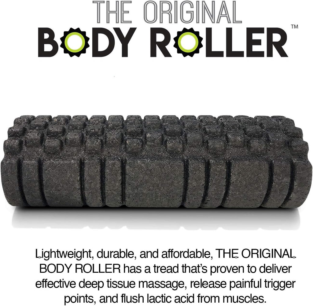 Original Body Roller - High Density Foam Massager for Deep Tissue Relief | 12" Black