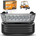 GODCTSUP Club Car LED Headlight with Bumper, 12V Golf Cart LED Headlight for Club Car Precedent 2004-UP Electric Cart Models, Replace Precedent Head Light OEM# 102524801, 1025248-01