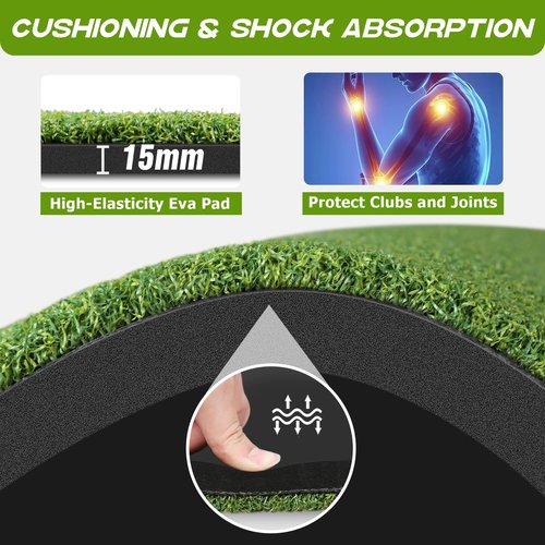 Bltend Golf Mat 31mm Thickened: 5x4ft Heavy-Duty Golf Hitting Mats Practice Indoor, Elite Dense Artificial Turf Matt Training Aid for Backyard/Garage/Driving Range/Simulators, Ideal Gifts for Men