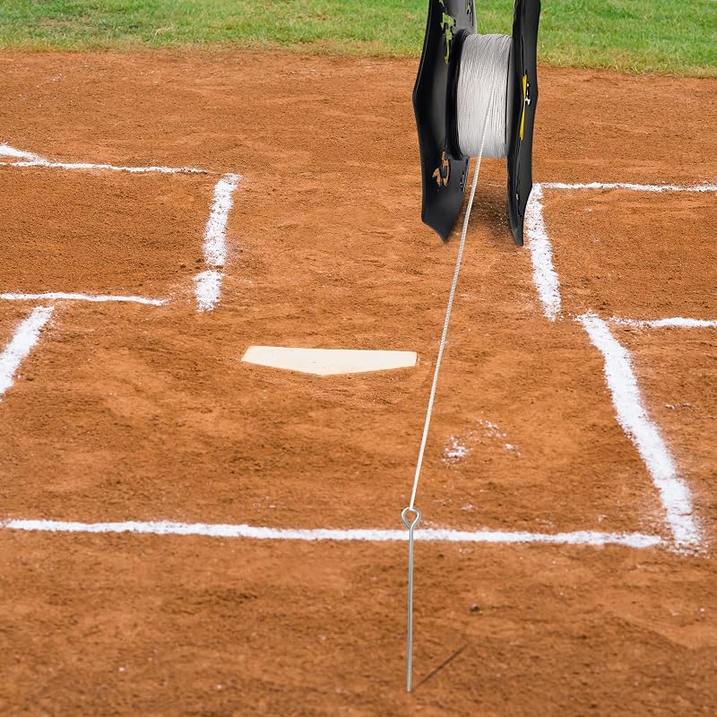 Sports String Winder Kit 500' Nylon Line for Courts & Fields - Black Basic