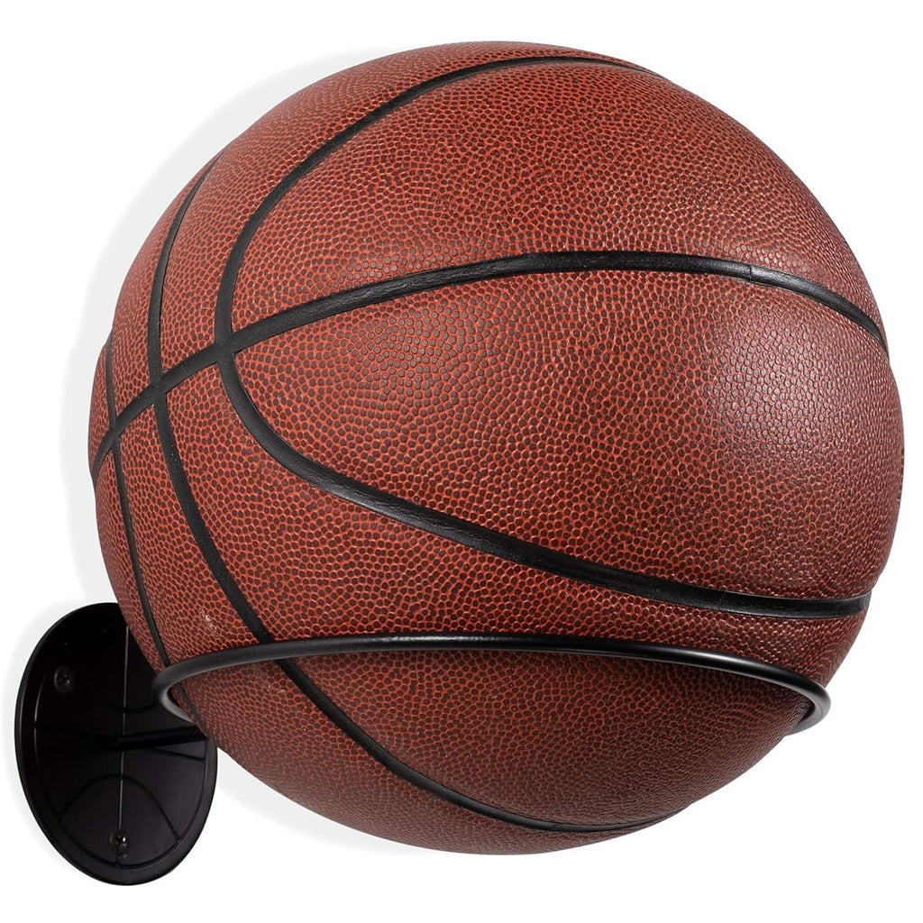 Wallniture Sporta Wall Mounted Ball Storage Sports Ball Holder Rack Display Storage Steel (Black)