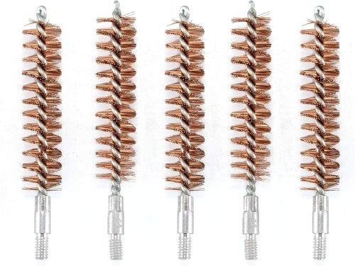 BOOSTEADY Gun Cleaning Brush Set - 5 Pcs Phosphor Bristle for Pistol & Shotgun | Includes 50 Multi-Caliber Patches