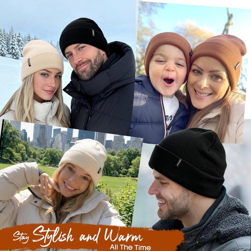 FURTALK Beanie Hat - Soft & Warm Unisex Cuffed Knitted Skull Cap for Men & Women | Winter Essential
