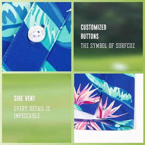 **SURF CUZ Golf Shirt - Moisture-Wicking Men's Dry Fit Polo | Short Sleeve Performance with 4-Way Stretch**