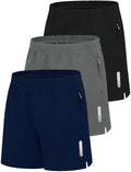 EXARUS Boys Athletic Running Shorts Quick Dry Reflective Elastic Waist with Pockets Water Resistant Hiking Gym Lightweight Shorts 14Y