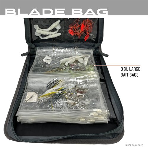 FROGG TOGGS Bladed Bait Bag, Fishing Tackle Bag, Tackle Organizer, Lure Tackle Box, Bait Binder, Red/Gray, OS