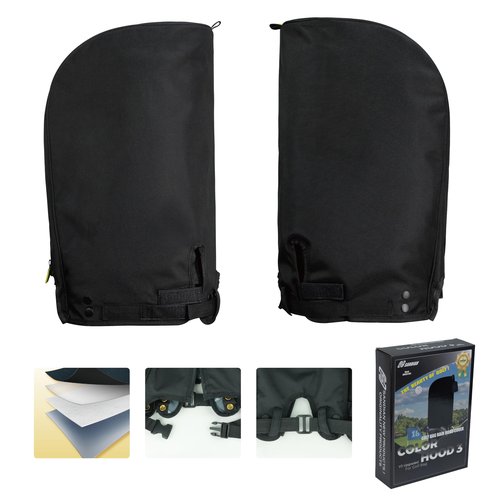 Sandian, Golf Bag Rain Hood Cover V3 Cape, Upgraded Version Color Hood3, Padded Club Protection, Heavy Duty All Weather Resistant, One Size Fits Most Stand Carry Cart Tour Bags [Black Color]