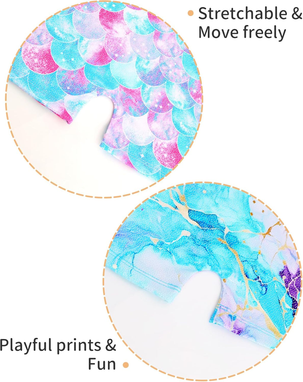 Skiennix 2 Pack Girls Gymnastics Leotards - Sparkly Sleeveless Tumbling Unitards with Shorts