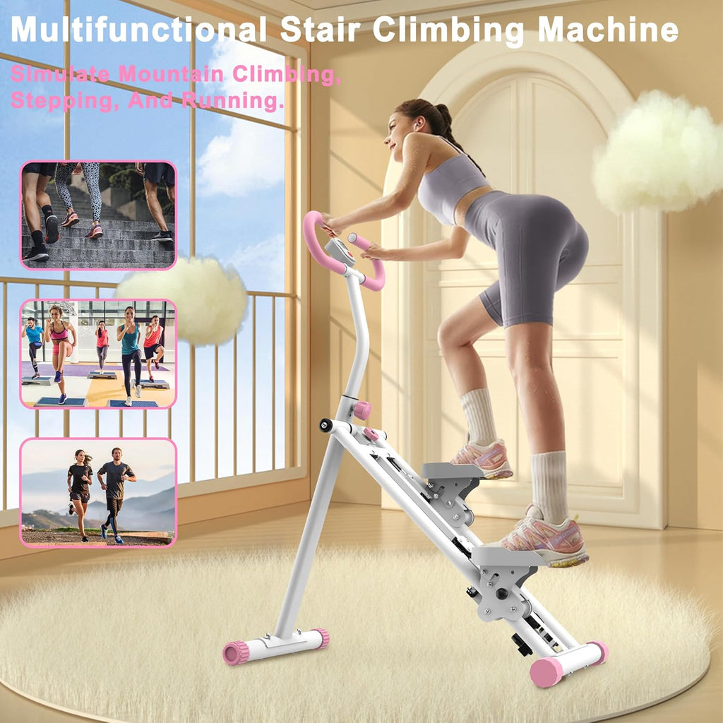 Vertical Climber Machine by [Brand Name] - Full-Body Stair Stepper for Home Use | 265lbs Capacity, Adjustable Handlebar
