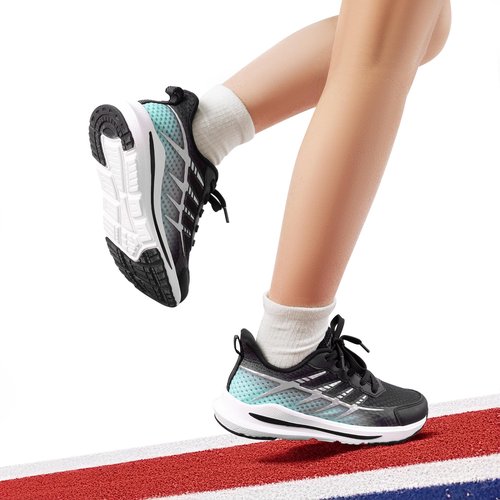 DREAM PAIRS Boys Girls Shoes Kids Tennis Athletic Running Footwear Lace Up Walking DuraPlay Breathable Lightweight Sneakers for Little/Big Kid,Size 4 Big Kid,Black/Light Green,KKUMRS2509