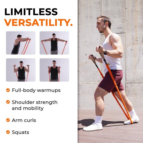 STROOPS Slastix Toner Resistance Band (Black, Very Light Resistance - 10 lbs.)