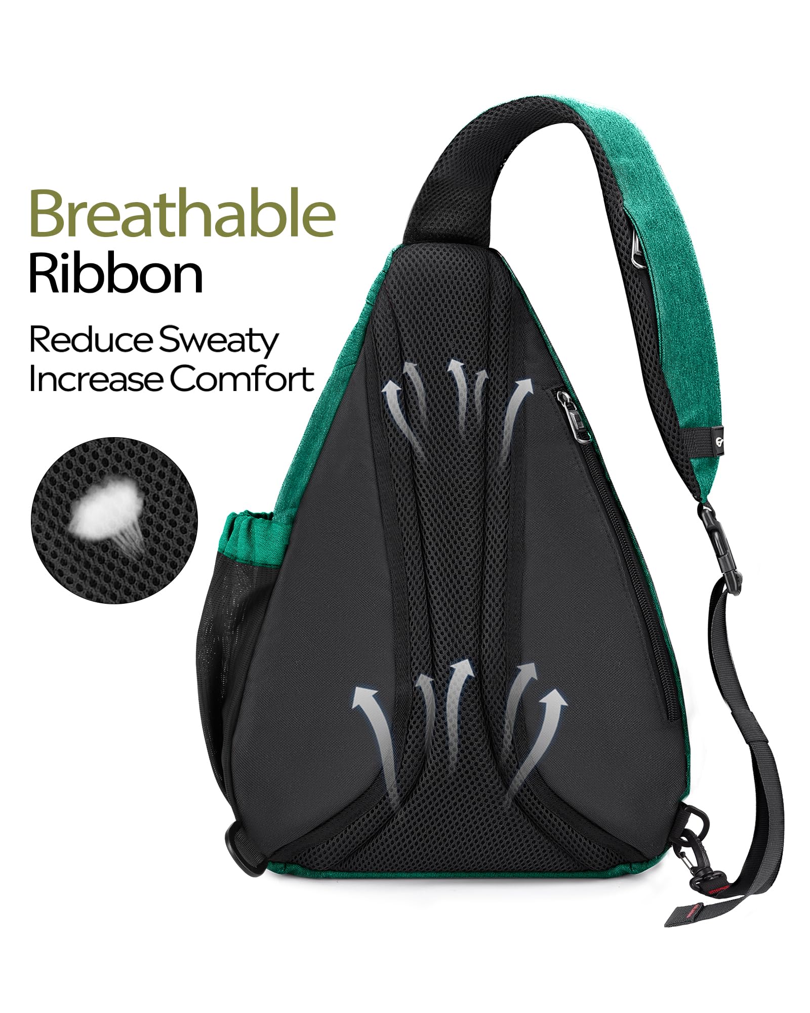 OutdoorMaster Sling Bag, Hiking Daypack, Crossbody Shoulder Chest Urban Outdoor Travel Backpack for Women & Men