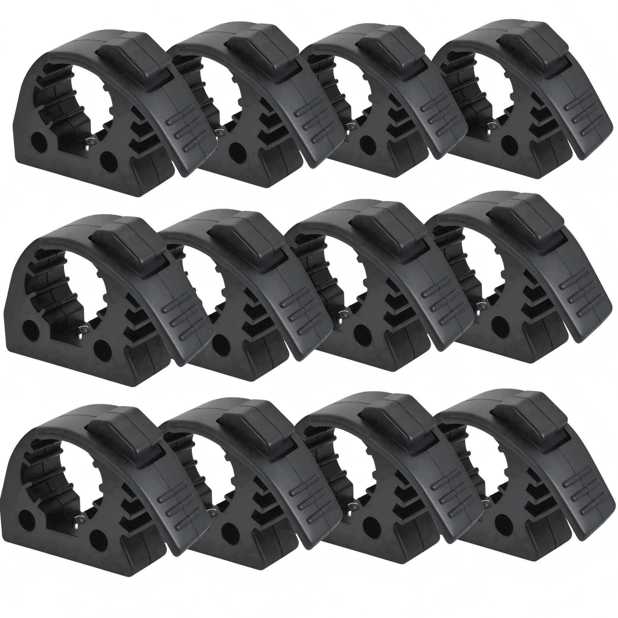 MusixiA Quick Release Rubber Clamp Mount Kit Shovel Holder for Truck Fits 1"~1.5" Diameter Tool Handles for Trucks UTV ATV Offroad 4X4 Parts 12Pcs