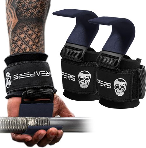 Gymreapers Weight Lifting Hooks - Heavy Duty Wrist Straps for Deadlifts & Pull-Ups | Grip Support for Men & Women