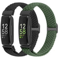 Puhuite Elastic Braided Watch Band Compatible with Fitbit Inspire 3/2/HR/Ace 3/2, Adjustable Stretchy Strap Sport Nylon Loop Replacement Wristband