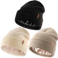 FURTALK Womens Winter Warm Satin Lined Beanie Hats Silk Lining Unisex Knit Slouchy Caps