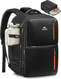 MATEIN Travel Backpack - Expandable Underseat Design with Shoe Compartment | Fits 17" Laptop, Black