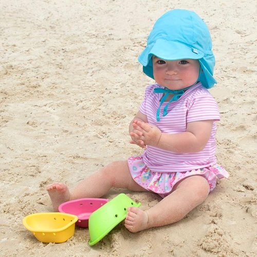 Green Sprouts Unisex Baby Flap Sun Protection Swim Hat - Lightweight & UV-Resistant Design