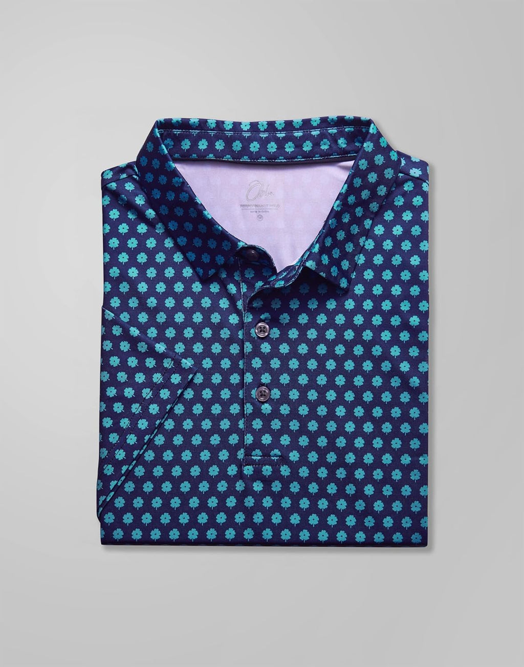 Obla Men's Golf Polo Shirt - Short Sleeve Dry Fit Performance with Moisture Wicking | Casual Print Design