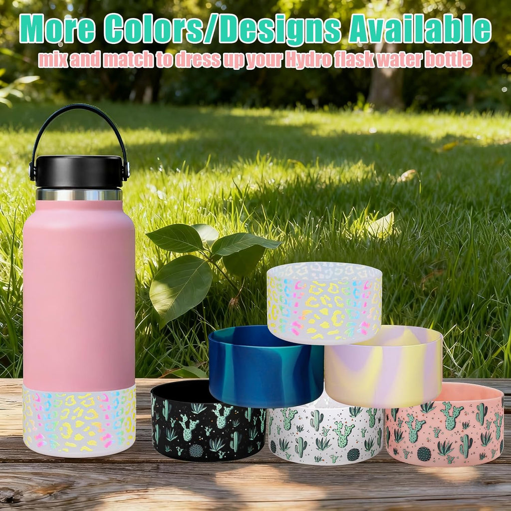 WK IEASON Hydro Flask Protective Silicone Base Cover - Anti-Slip Sleeve for Wide Mouth Bottles | 3.56" Diameter