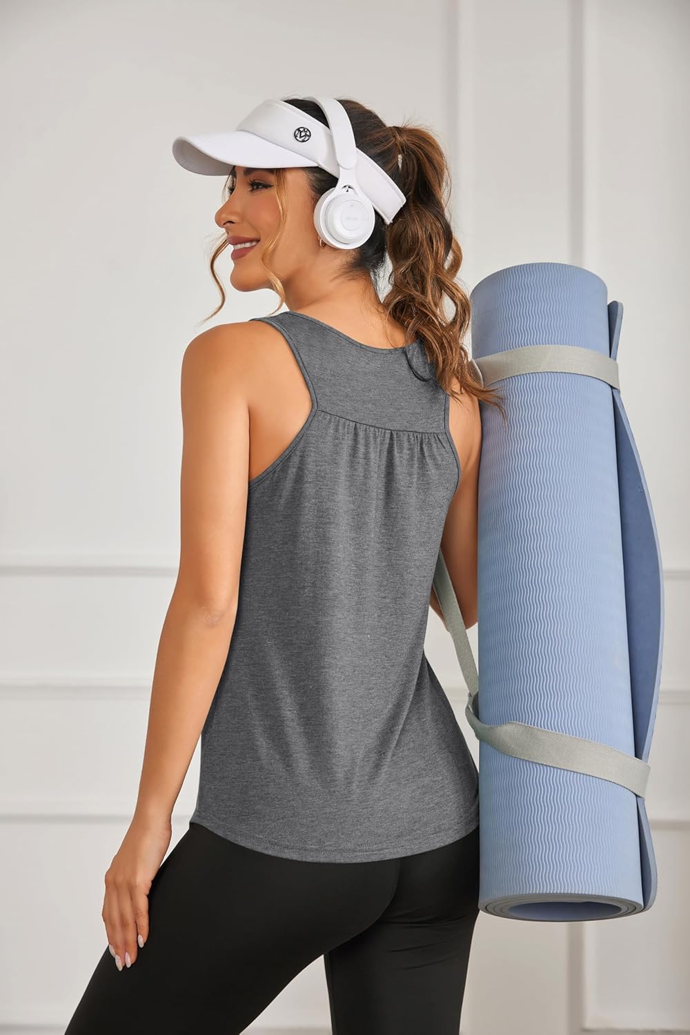 PINSPARK Workout Tops for Women - Lightweight Racerback Tank Tops for Yoga & Gym | 2 Pack, S-3XL