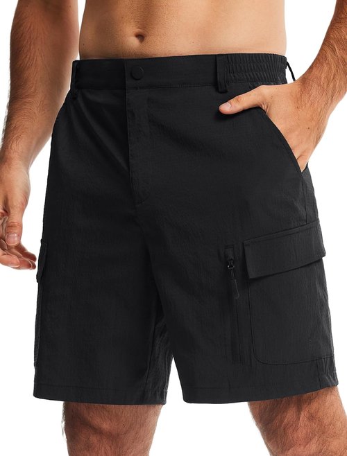 Libin Men's Hiking Cargo Shorts - Lightweight Quick-Dry Design with Zipper Pockets | Perfect for Golf, Work, and Fishing