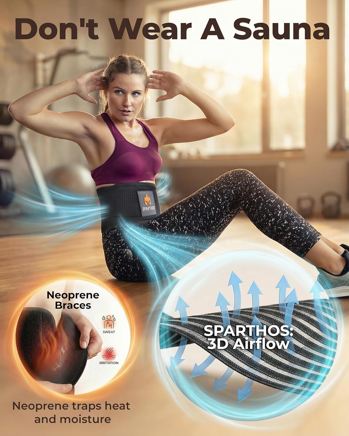 Sparthos Back Support Belt - Instant Relief for Back Pain & Sciatica - Breathable Lumbar Brace | X-Small