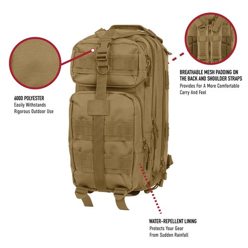 Rothco Convertible Medium Transport Pack – Tactical Backpack Outdoor Hiking MOLLE Bag