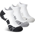 Hylaea Low Cut Socks for Running Sports Athletic Walking Golf Tie-dyed Pattern No Show Compression 3 Pairs Black Grey White Large