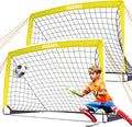 Skiennix Kid Soccer Goals - Portable Large Pop-Up Soccer Nets with Carry Bag for Indoor/Outdoor Use