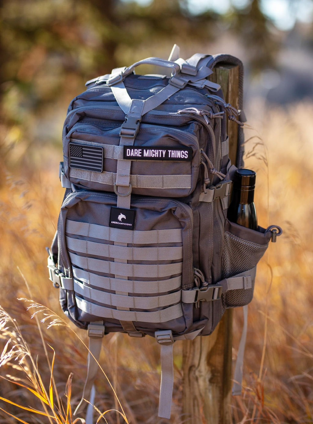 AMERICANPHOENIX 45L Elite Tactical Backpack | 3X Stronger Work & Military Backpack | Water Resistant and Heavy Duty | 3 Day MOLLE Bug Out Bag (Dune Brown)