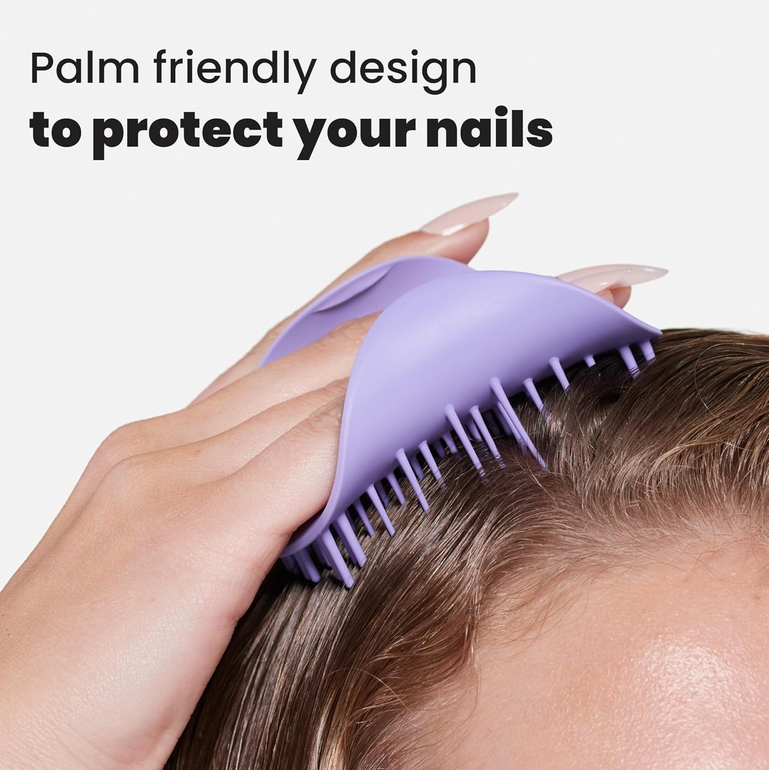 Tangle Teezer Scalp & Shampoo Hairbrush - Exfoliate & Massage for All Hair Types | Lavender Lite Purple