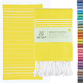WETCAT Oversized Turkish Beach Towel - 100% Cotton, Quick Dry, Sand Free | Extra Large 38" x 71" - Yellow
