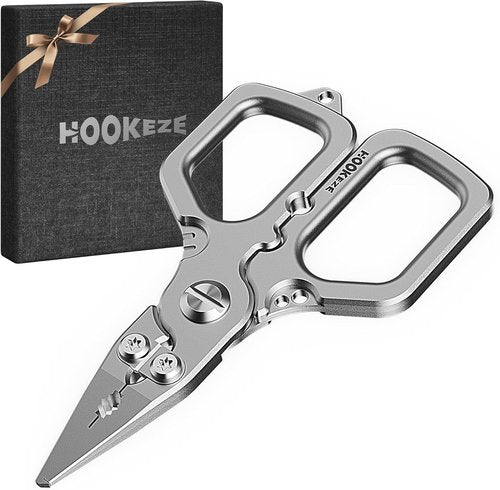 HOOK-EZE Fishing Pliers - Saltwater Resistant Scissors & Knot Tying Tool with Lanyard | Perfect Gift for Men