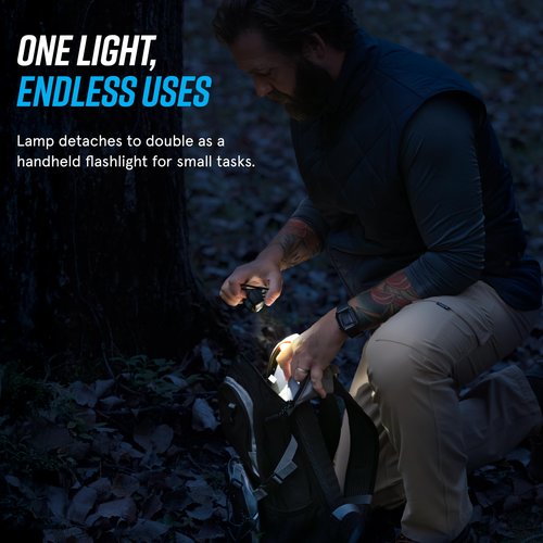 noxgear Ranger Chest Light - Super Bright 500 Lumen Reflective Running Vest, USB-C Rechargeable, Adjustable Fit, Waterproof Running Light with Detachable Flashlight, 5 Hour Burn Time