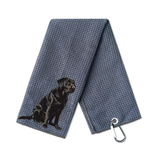 CybGene Labrador Gifts Golf Towel, Gifts for Labrador Lovers, 40 x 60cm Microfiber Golf Towel for Golf Bags for Birthday, Christmas