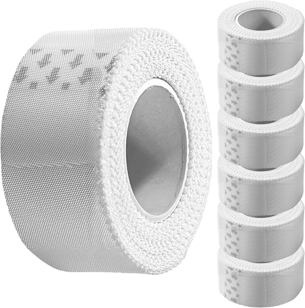 Vakly Cloth Medical Tape - Breathable Silk-Like Adhesive First Aid Tape | 1 in x 10 yd (6 Rolls) - Latex-Free & Hypoallergenic