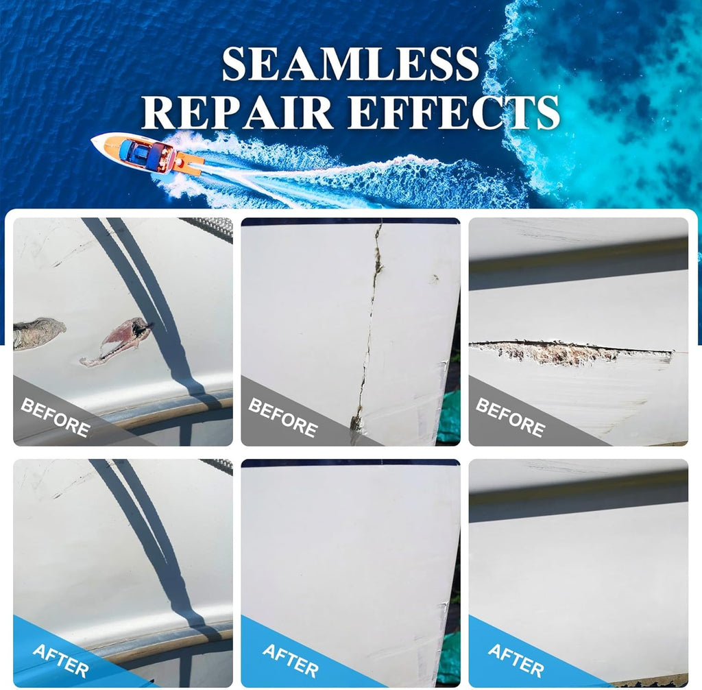 Skiennix Fiberglass Repair Kit - 100ml White Gel Coat for Boats, Surfboards & More | Fix Cracks & Chips