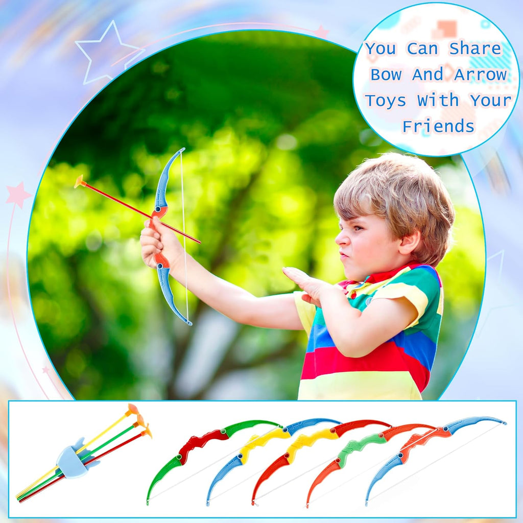 Skiennix Mini Bow and Arrow Set - Colorful Archery Shooter Toy for Kids | Indoor & Outdoor Fun