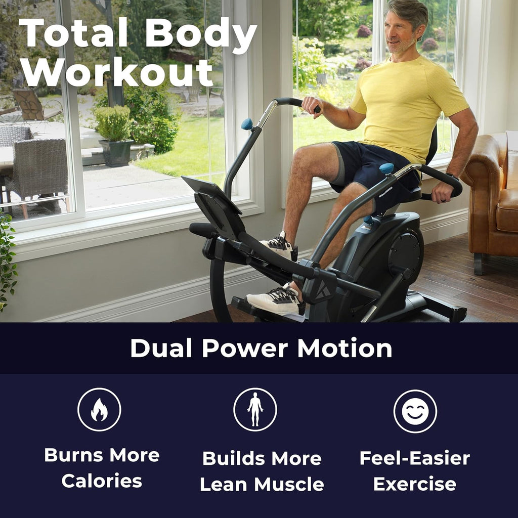 Teeter FreeStep Recumbent Cross Trainer | Zero-Impact Exercise Bike Alternative, 350lb Capacity