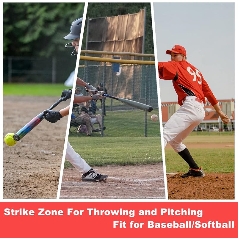 CORECISE Red Numbered Strike Zone Target for Baseball & Softball Net – 9-Zone Pitching Target