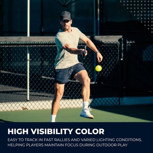PRECISE Pickleball Balls – Outdoor A 40 Model with 40 Holes – USAPA Approved – Durable Flight Design – Pack of 12 - Yellow