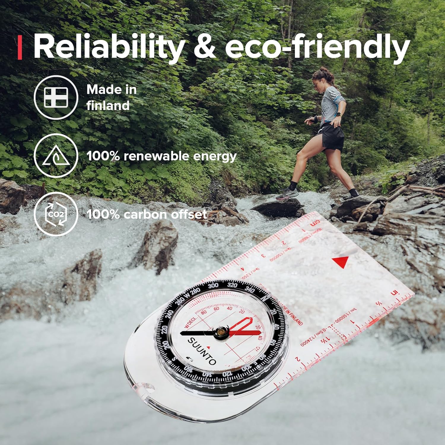 SUUNTO A-10 Compass - Compact & Easy-to-Use Hiking Compass for Outdoor Adventures