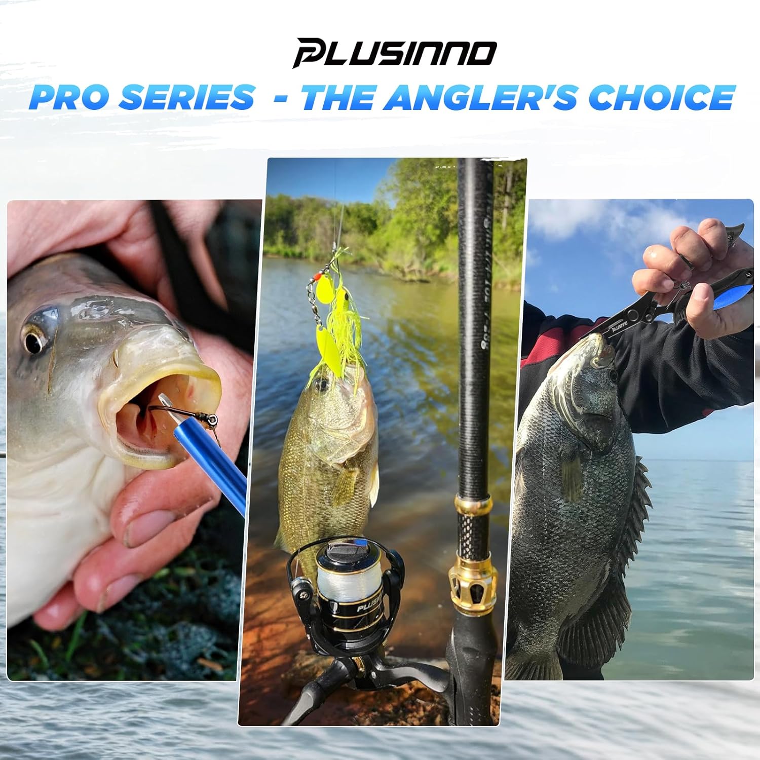PLUSINNO Fishing Backpack - Waterproof Tackle Bag with Rod Holder & Reel Combos | Ideal Fishing Gear Gift for Men